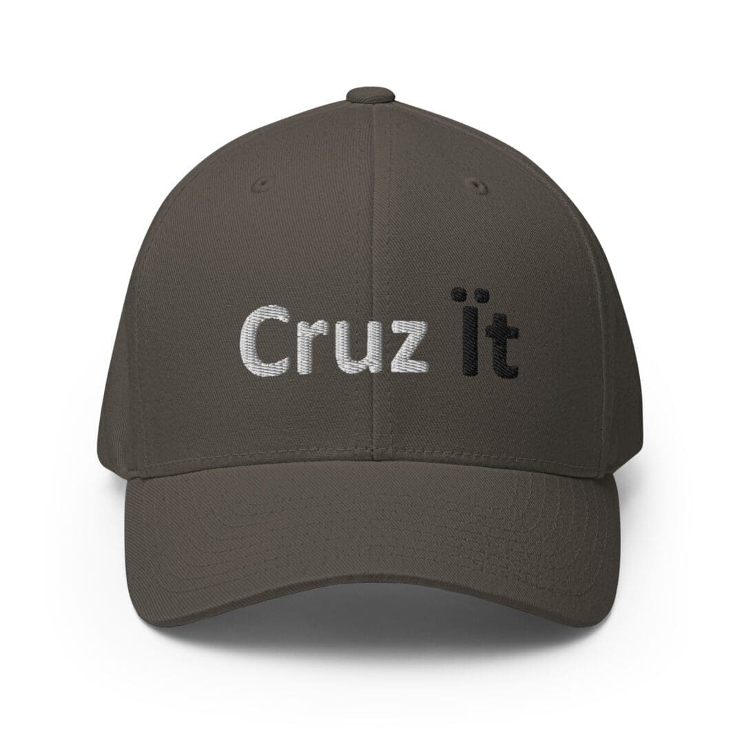 Gray cap with "Cruz It" text.