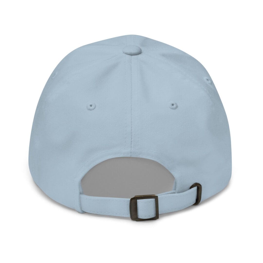 Top view of baby blue cap crown