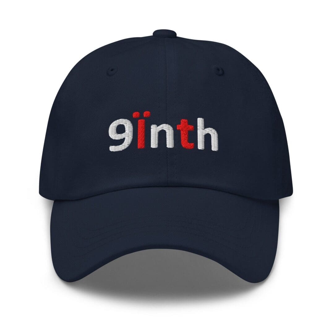 Navy baseball cap with embroidered logo