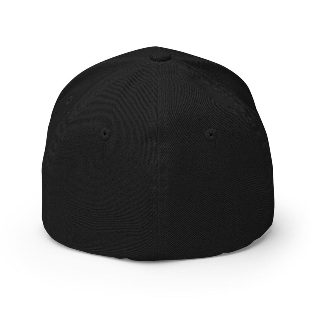 Back of black baseball cap