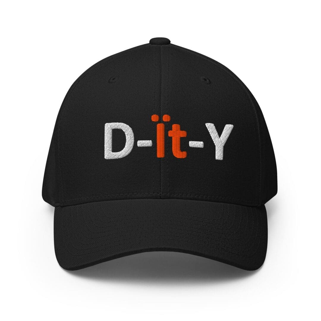 Black cap with embroidered D-it-Y logo