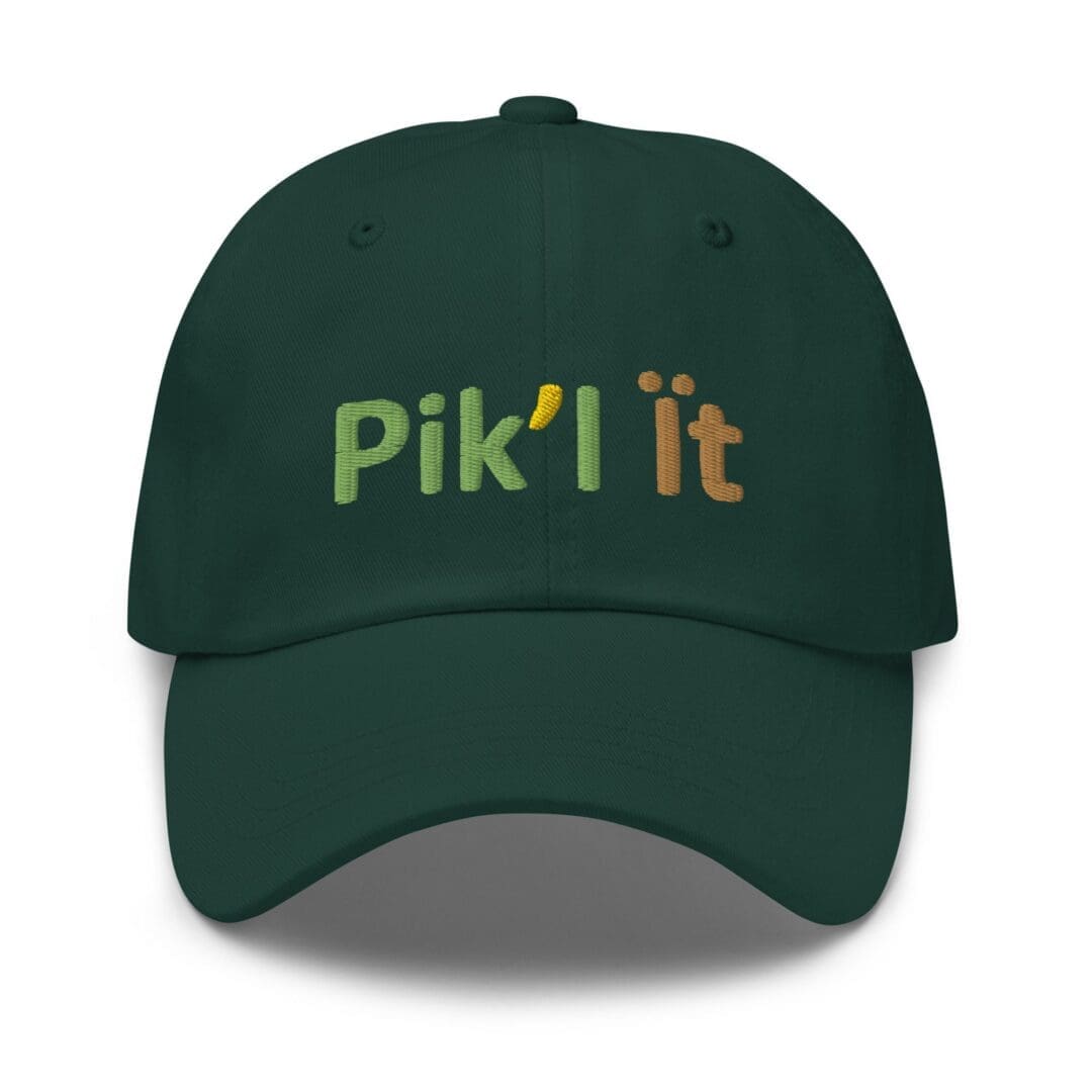 Dark green cap with Pik'lit embroidery